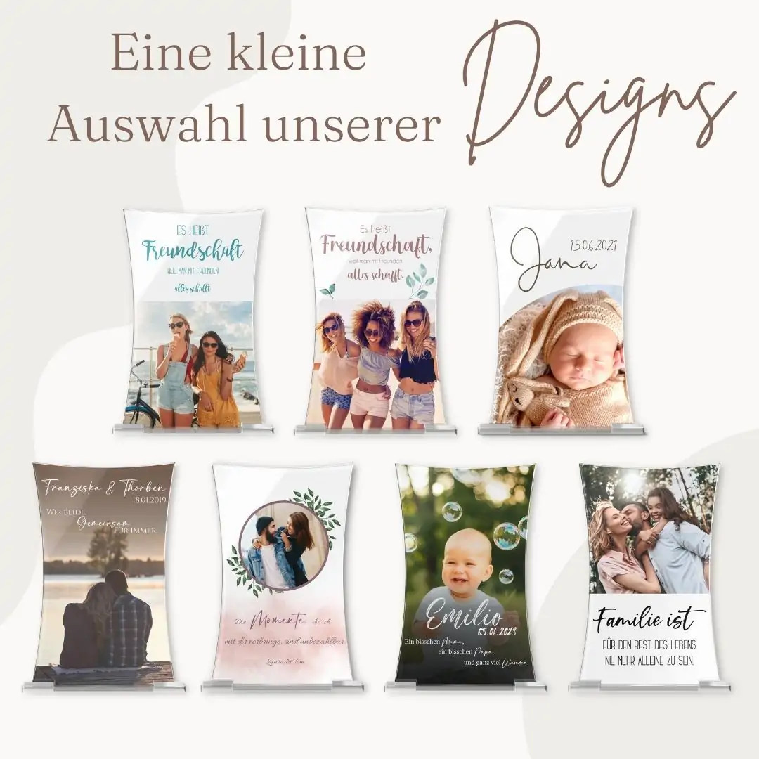Foto aus Acrylglas bedruckt mit Wunschtext zum aufstellen – Bild 6