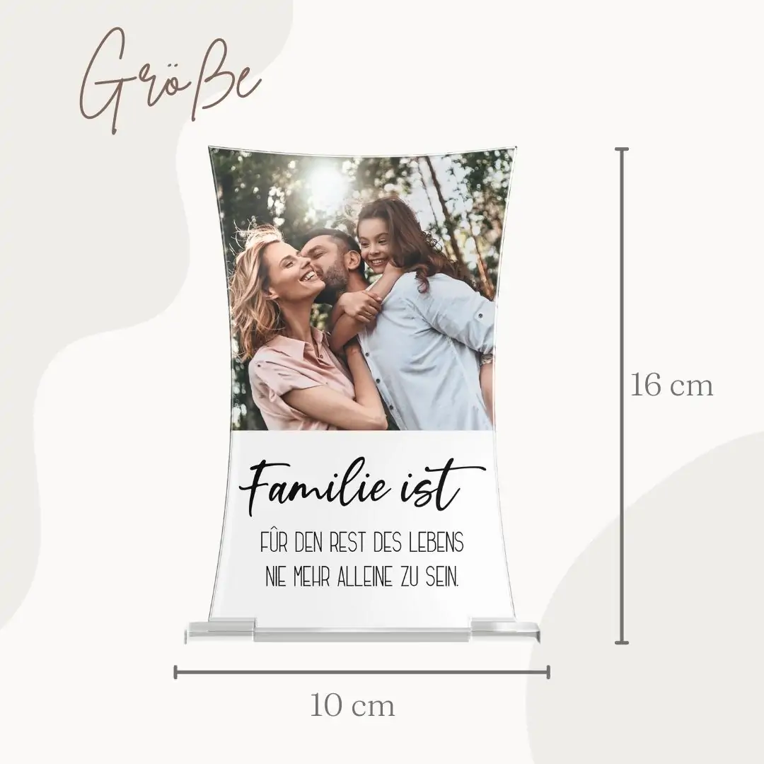 Foto aus Acrylglas bedruckt mit Wunschtext zum aufstellen – Bild 4