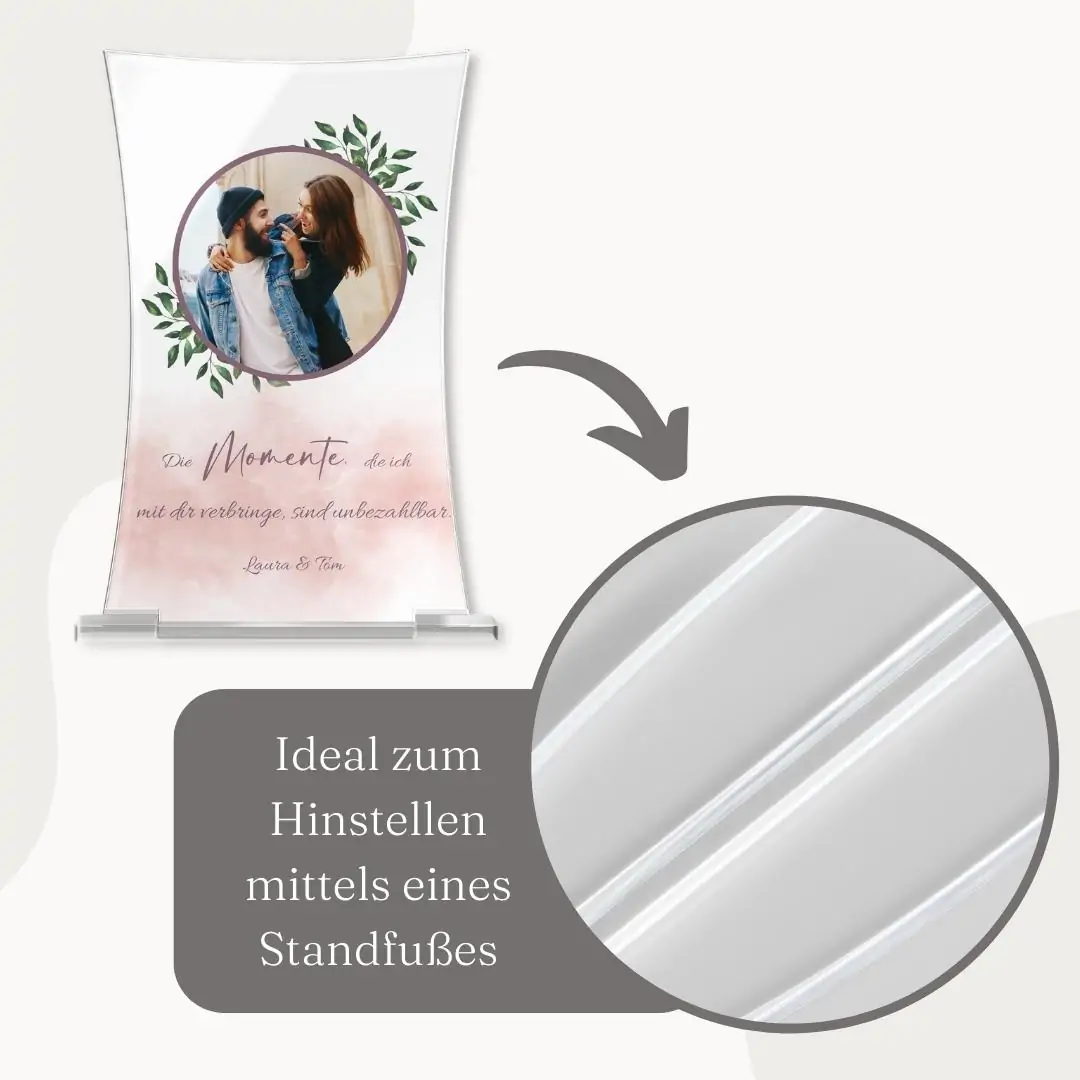 Foto aus Acrylglas bedruckt mit Wunschtext zum aufstellen – Bild 5
