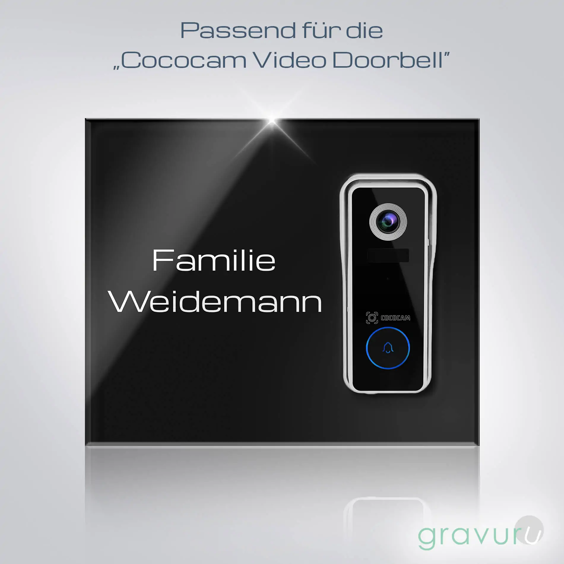 Modernes Funkklingel Schild für die Videoklingel Cococam – Bild 4