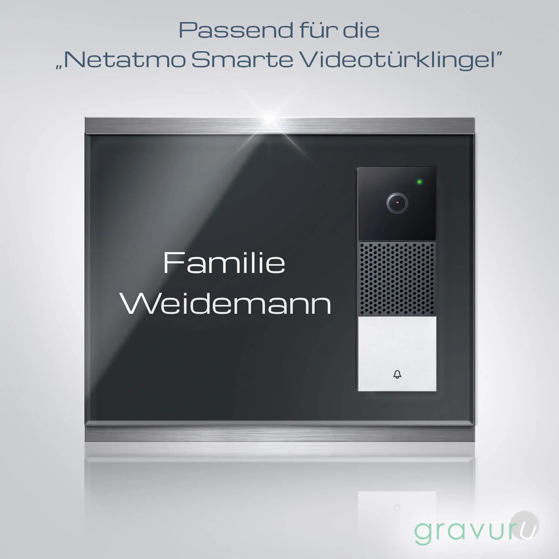 Hochwertige Klingel Platte für Deinen Namen kompatibel mit der Netatmo Funkklingel – Bild 3