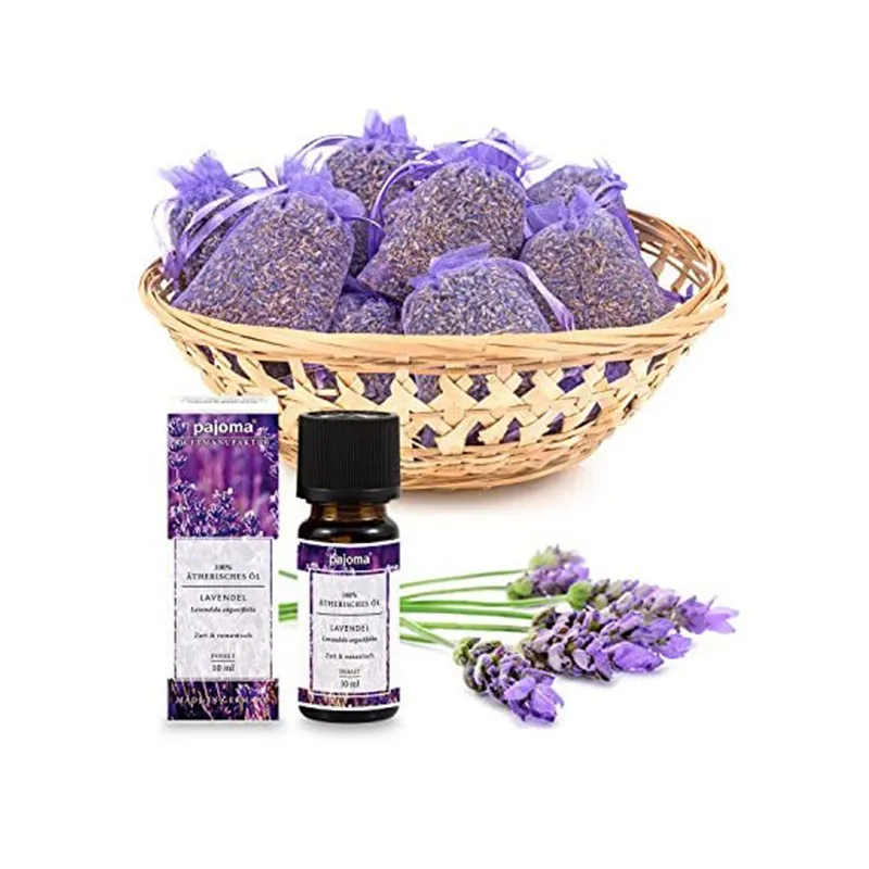 pajoma Lavendelset, 10x Duftsäckchen,1x ätherisches Duftöl