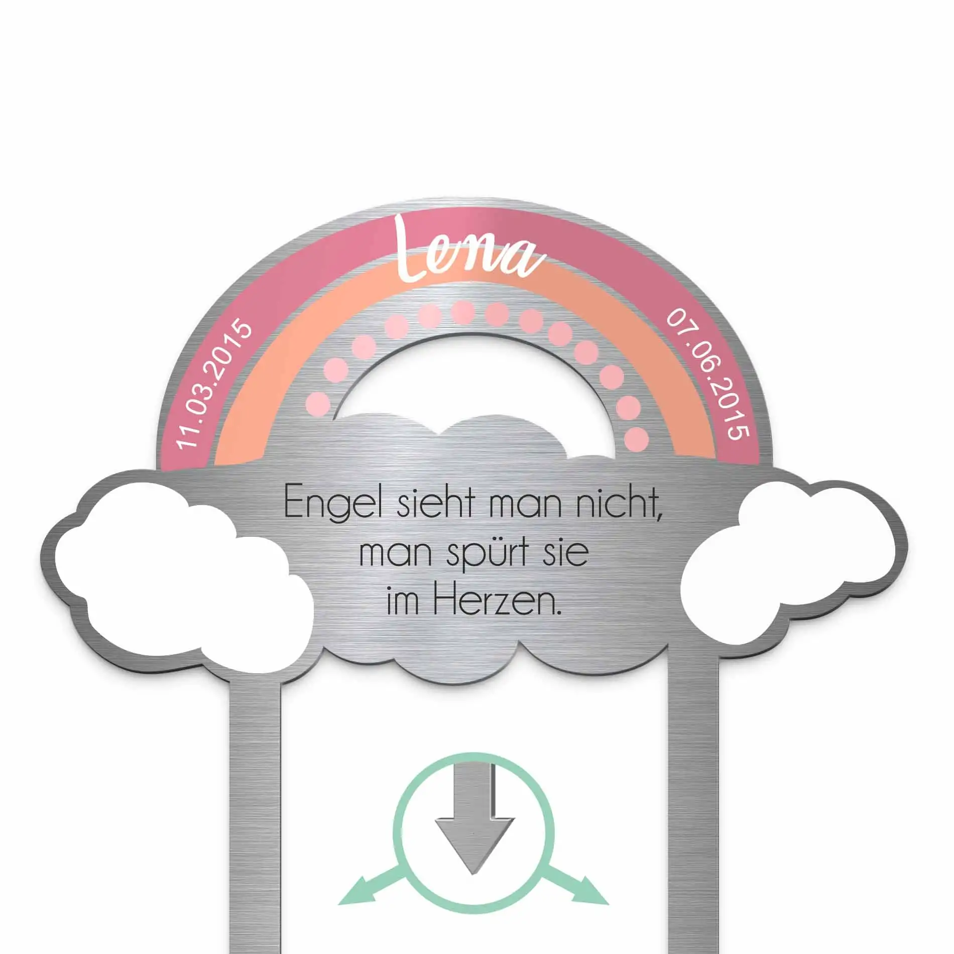 Gedenk Regenbogen als Steckfigur für die Grabstätte