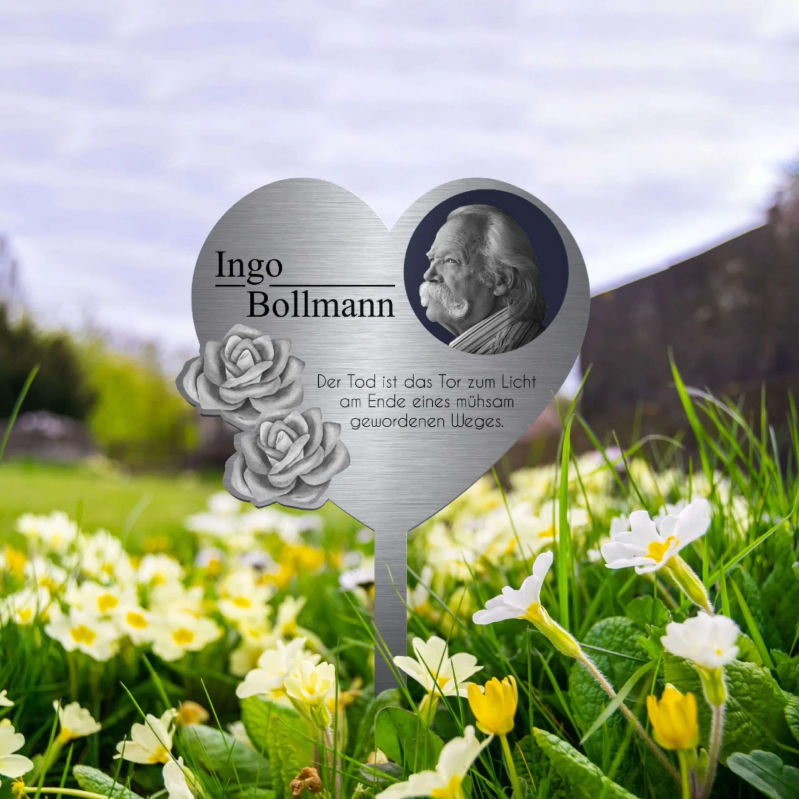 Gedenk Regenbogen als Steckfigur für die Grabstätte – Bild 5