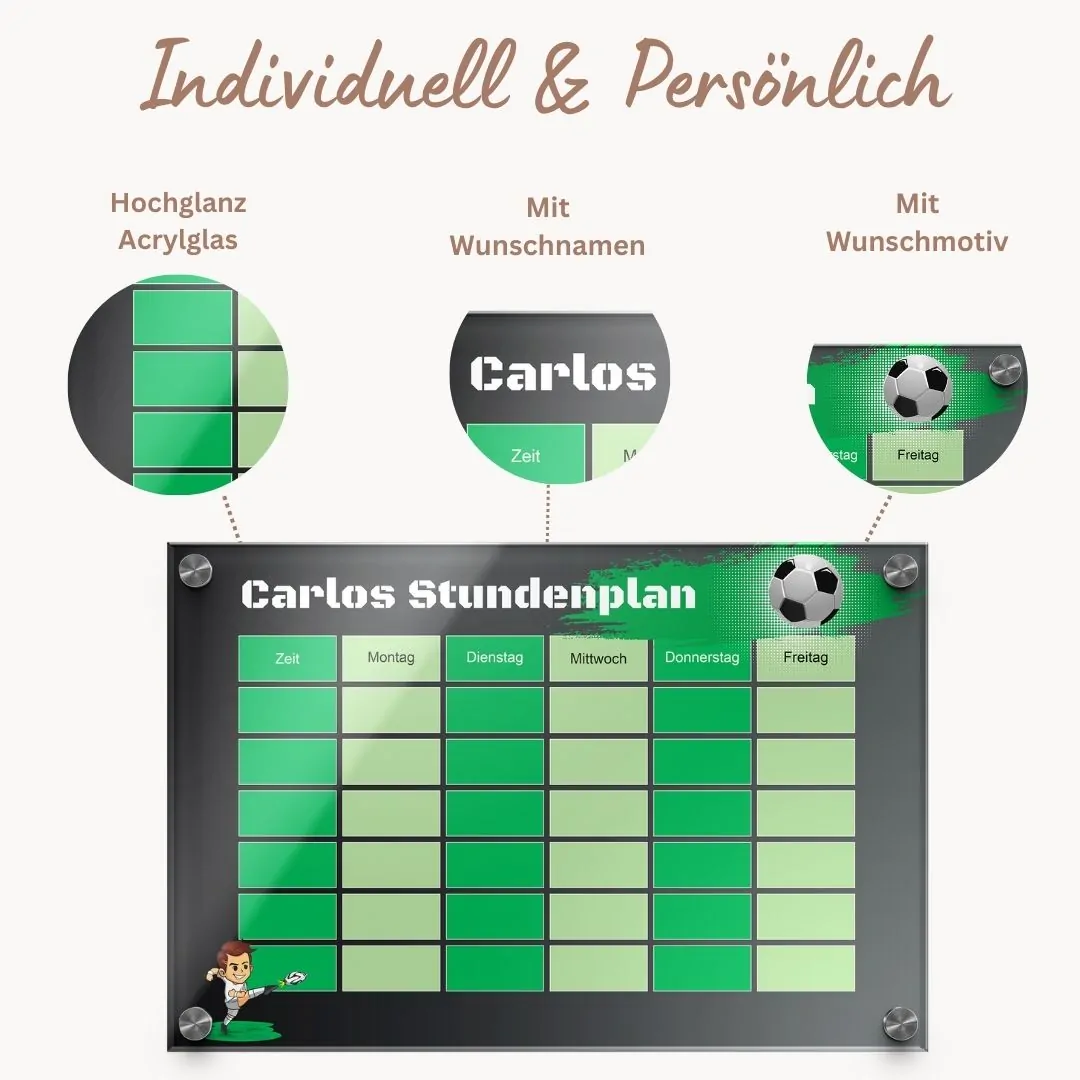 Bunter Stundenplan für Kinder in 30×20 cm – Bild 3