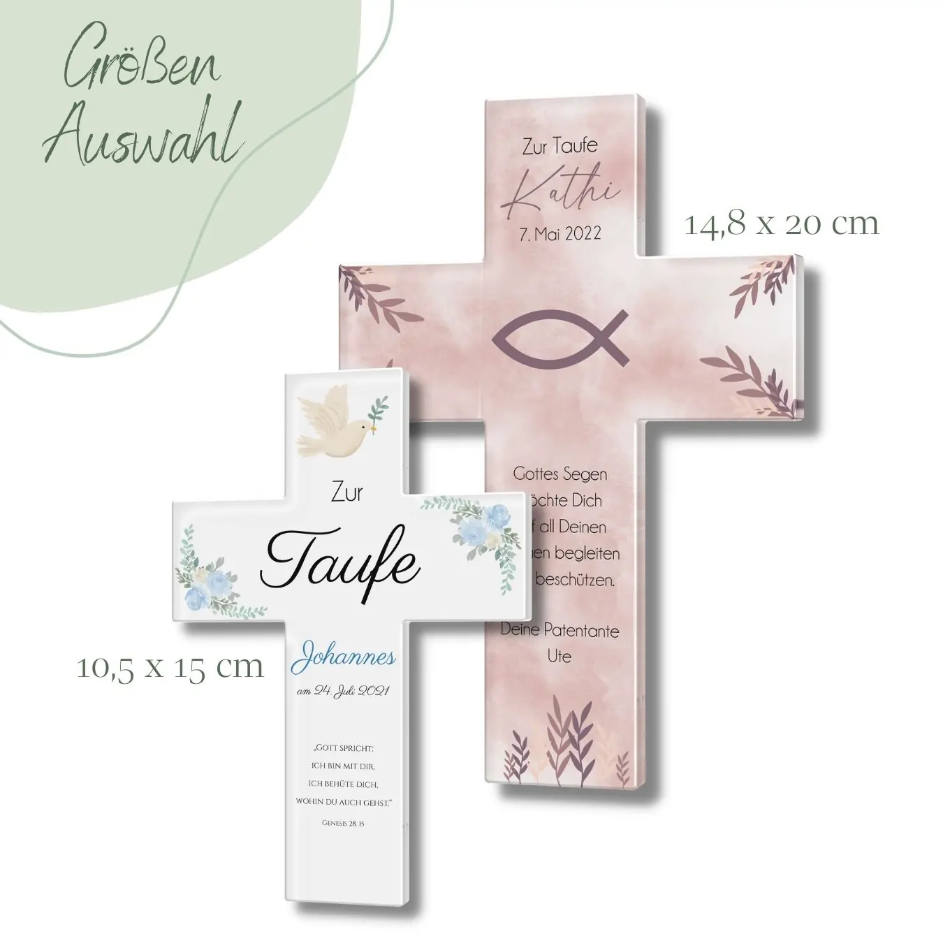 Individuelles Taufgeschenk mit Wunschtext ab 10,5×15 cm – Bild 7
