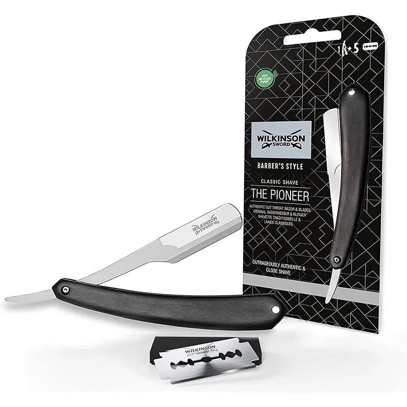 Wilkinson Sword Vintage Rasiermesser inkl. 5 Doppelklingen für die klassischste und präziseste Rasur – austauschbare Klingen