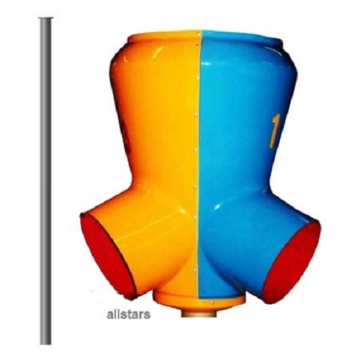 Ballfantrichter Surprise Basketballkorb Spielplatz Korb GFK mit Pfahl 3er bunt Beckmann – Bild 2