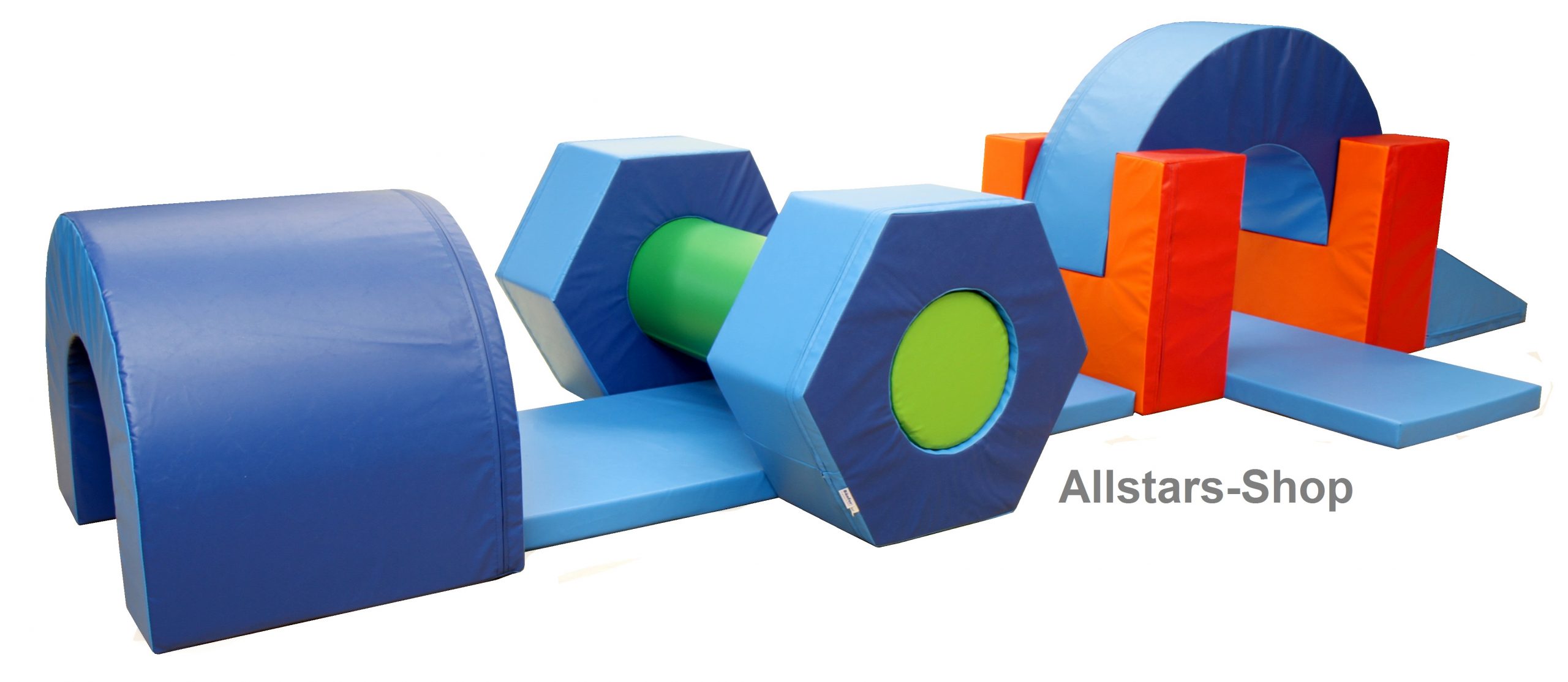 Bänfer Softbaustein U-Element 600 x 300 x 600 mm Schaumstoff Großbaustein orange-rot Maxi – Bild 4