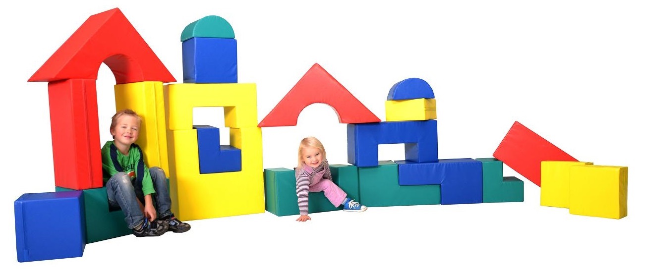 Bänfer Kids Softbausteine Bausteinsatz 21-tlg. MAXI Weichboden SET Schaumstoff plus Weichbodenmatte – Bild 4