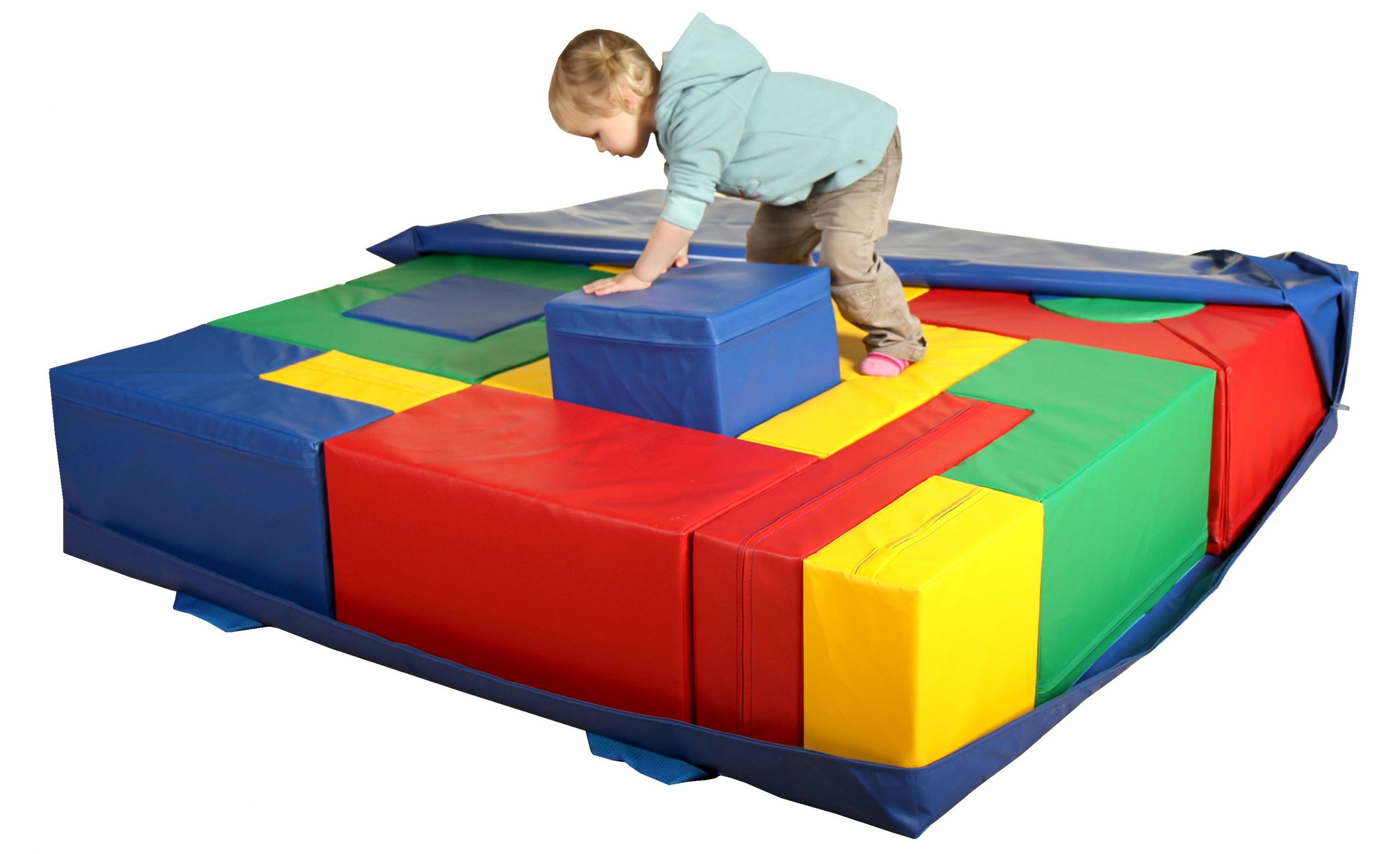 Bänfer Kids Softbausteine Bausteinsatz 21-tlg. MAXI Weichboden SET Schaumstoff plus Weichbodenmatte