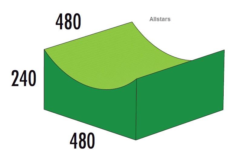 Bänfer Softbaustein Tal 480 x 480 mm Medi Schaumstoff-Bausteine Großbaustein