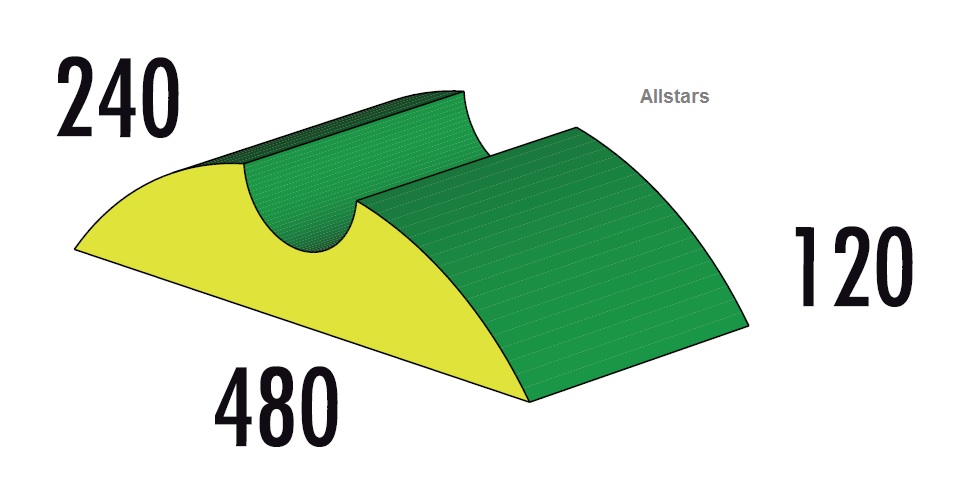 Bänfer Softbaustein Brücke 480 x 240 mm Medi Schaumstoff-Bausteine Großbaustein