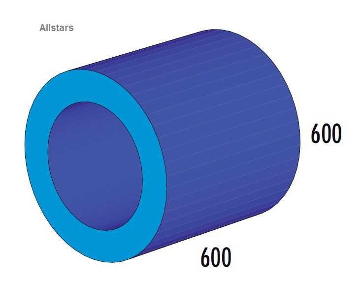 Bänfer Softbaustein Röhre 600 x 600 mm Maxi Schaumstoff-Baustein Großbaustein