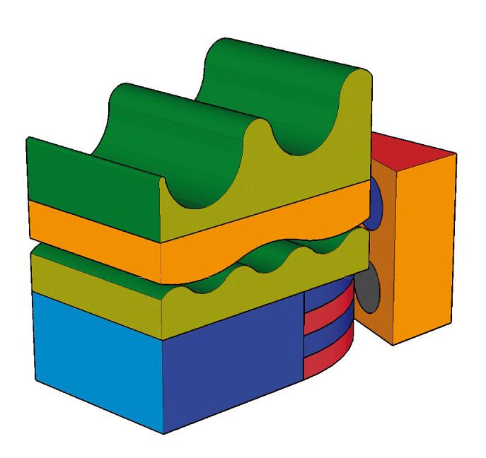 Bänfer Kids Softbausteine MEDI Baumodul 9-tlg. Schaumstoff Bausteine Bausteinesatz KiTa – Bild 4