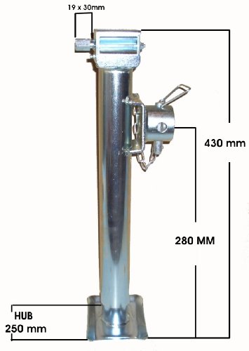 Kurbelstütze klappbar 1300kg, 430 mm, mit Kurbel – Bild 2