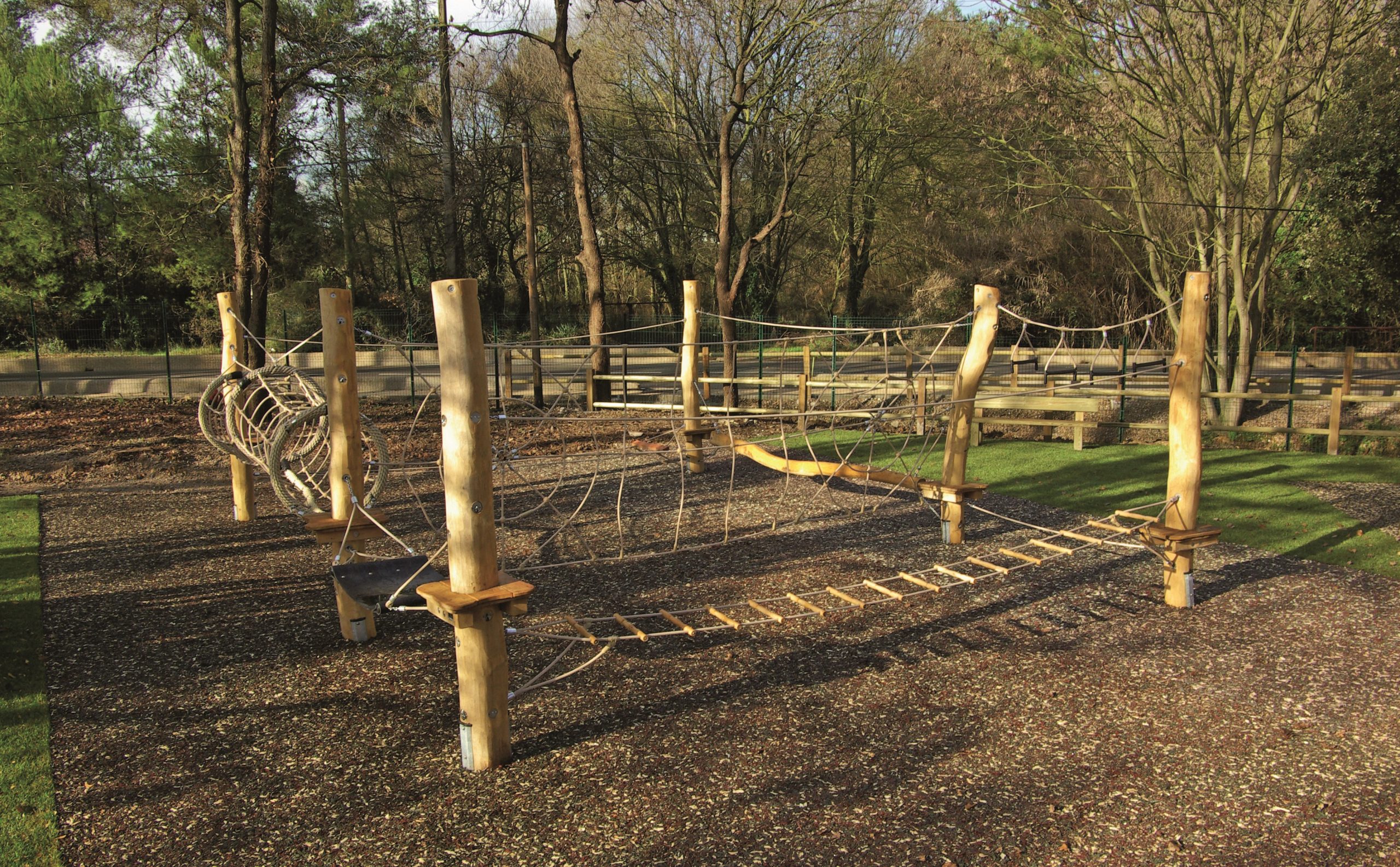 HUCK Vario-Element 7 Aufstiegshilfe für Robinie-Pfosten Kletternetz öffentlicher Spielplatz – Bild 5