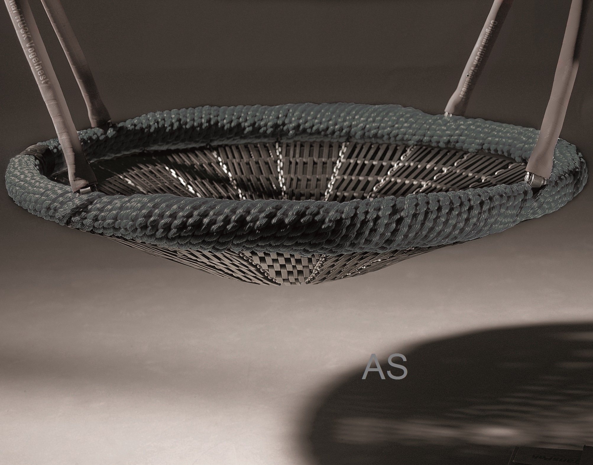 Huck Original Vogelnest® Vogelnestschaukel ∅ 120 cm Korbschaukel Nestschaukel schwarz schwarz