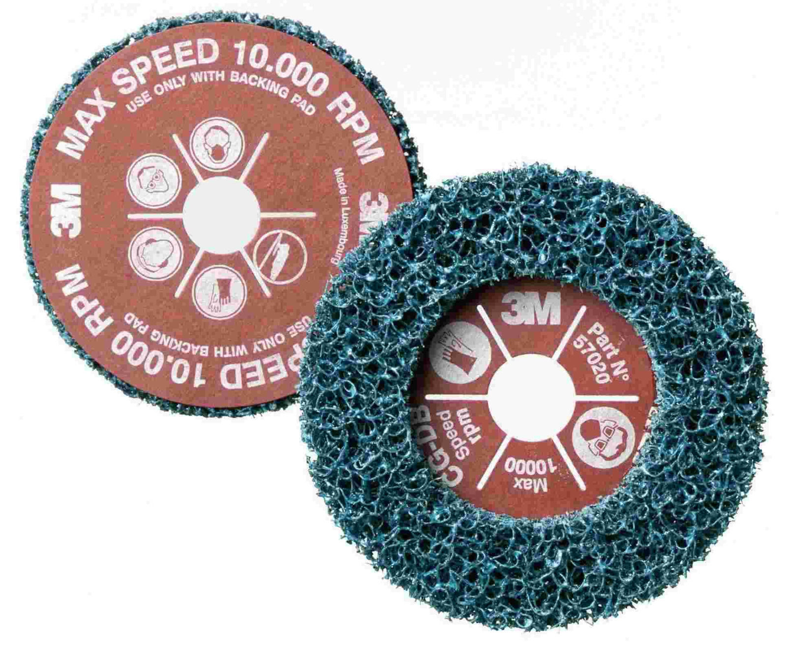 Grobreinigungsscheibe 3M Ø115mm x 22mm, blau