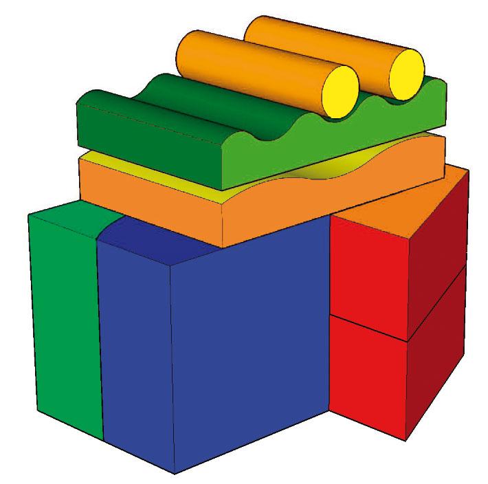 Bänfer Kids Softbausteine Baumodul 9-tlg. Bausteine Bausteinsatz MEDI Schaumstoff – Bild 3