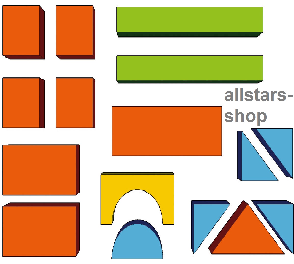 Bänfer Kids Softbausteine Bausteine Mini Motorik-Bausteine-Satz 16-teilig für Kinderkrippe – Bild 4