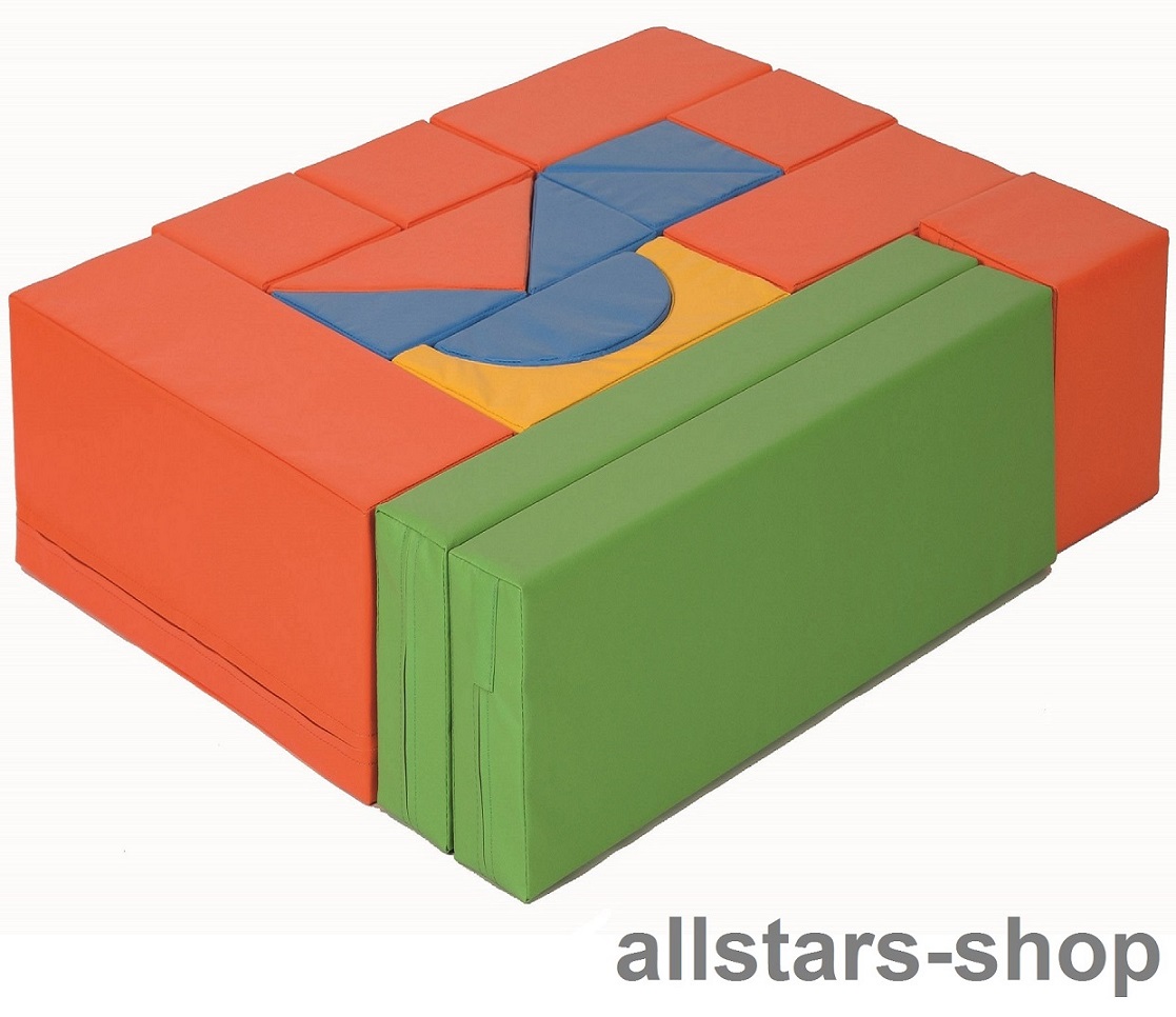 Bänfer Kids Softbausteine Bausteine Mini Motorik-Bausteine-Satz 16-teilig für Kinderkrippe – Bild 5