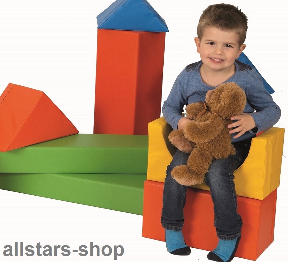 Bänfer Kids Softbausteine Bausteine Mini Motorik-Bausteine-Satz 16-teilig für Kinderkrippe – Bild 7