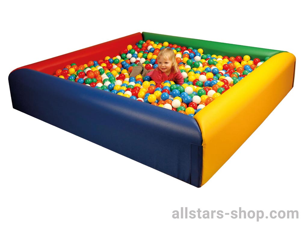 Bälle-Bad Ballbad Viereck Regenbogen Bänfer für Kindergarten Bänfer