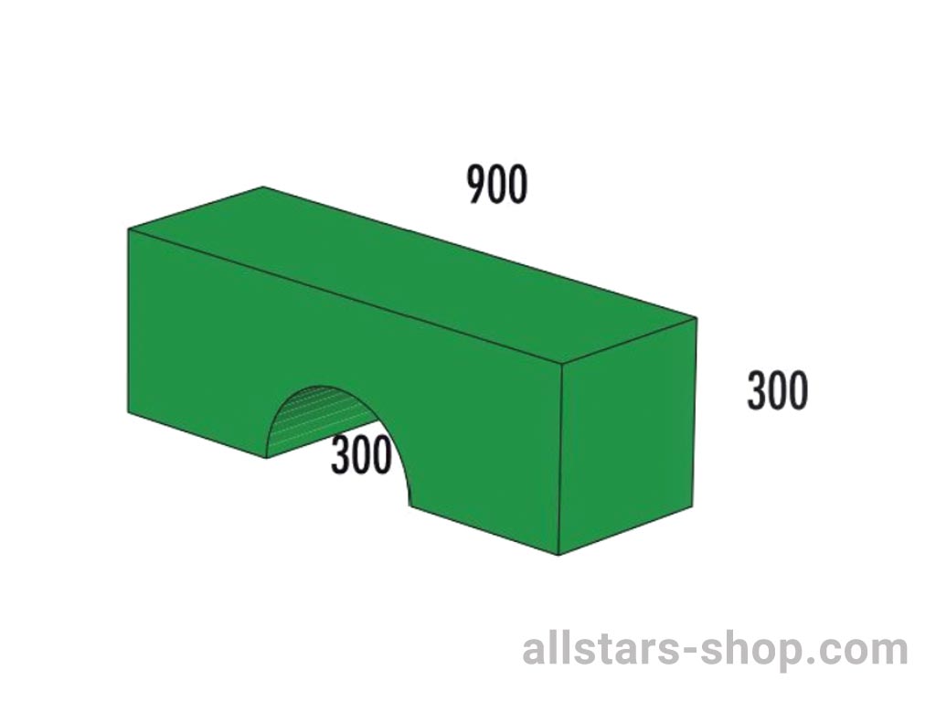 Bänfer Softbaustein Brücke Schaumstoff-Baustein grün