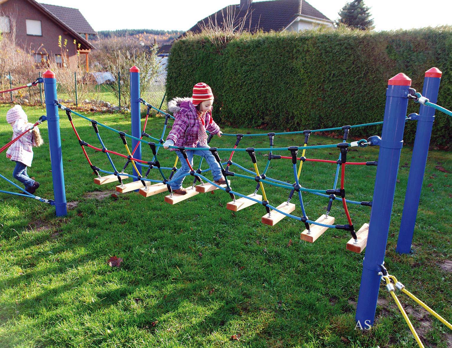 Huck Abenteuerbrücke „Holzsteg“ Kletteranlage Mini Hängebrücke Element