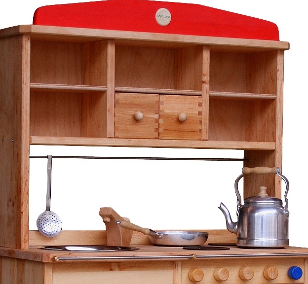 Kinderküche – Millenium – kompakte Spielküche mit Regalaufsatz Schöllner – Bild 3